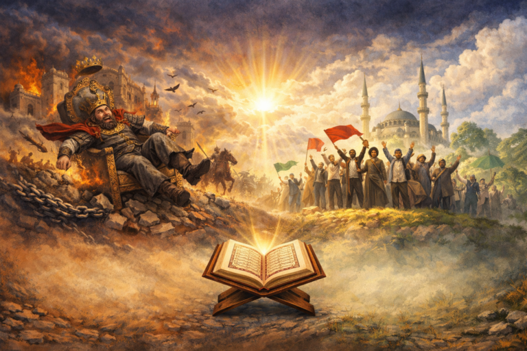 Një lexim i ligjeve kuranore në rënien e tiranëve dhe ngritjen e popujve